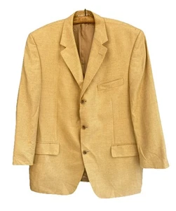 Arrow Herren Sakko Blazer Gold Seide & Schurwolle Größe 56 - Bild 1 von 12