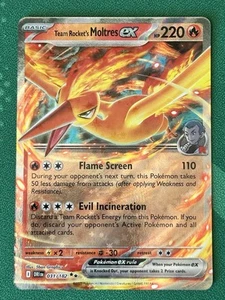 Team Rocket's Moltres ex Holo 031/182 Pokémon Sv10: Destined Rivals - Foto 1 di 2