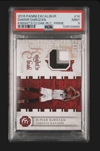 2016-17 Panini Excalibur Demar DeRozan Knight’s Cloak Prime /25 PSA 9 POP 1 - Picture 1 of 2