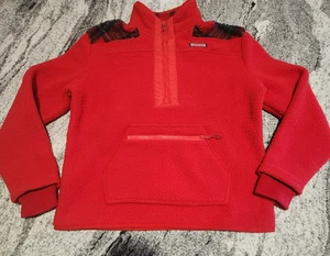 VINEYARD VINES APRES SHERPA 1/4-REISSVERSCHLUSS PULLOVER DAMEN KLEIN ROT FLANELL SWEATSHIRT - Bild 1 von 14