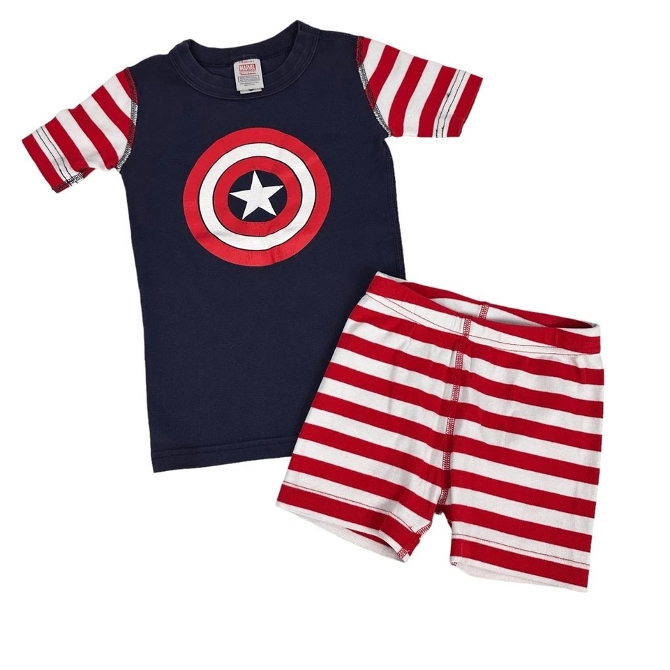 Juego de pijama corto John Hanna Andersson Marvel Capitán América - Talla 120 6-7 Foto 1 de 1