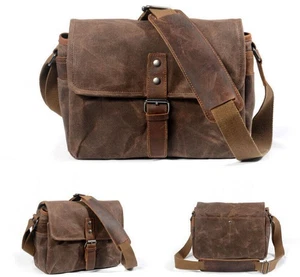 New outdoor photography bag DSLR waterproof oil wax canvas camera bag - Picture 1 of 14