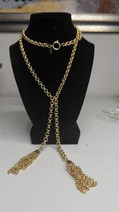 Neu Selvia Benson Halskette 18 Karat Gold über Messing - Bild 1 von 4