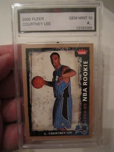 2008 COURTNEY LEE #222 FLEER BASKETBALL CARD FGS GRADED GEM MINT 10 - Picture 1 of 2
