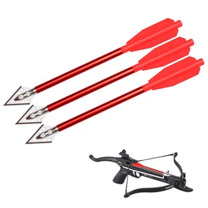 6.5" Aluminium Bolts with Broadhead for Mini Pistol Crossbow Red Red 3X - Picture 1 of 8