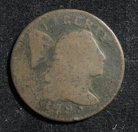 1795 Flowing Hair Large Cent .01. Poor Cover