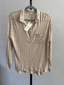 Anthropologie Pleione Long Sleeve Henley Top - Size M - Picture 1 of 4