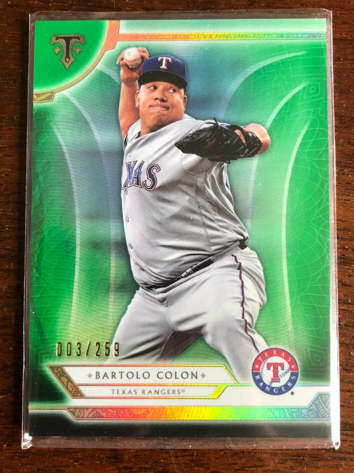 2018 Topps Triple Threads Bartolo Colon Green Parallel 003/259 #98 TX Rangers - Image 1 of 1