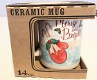 Carson USA Made Mug 14 Ounce Merry and Bright New In Box