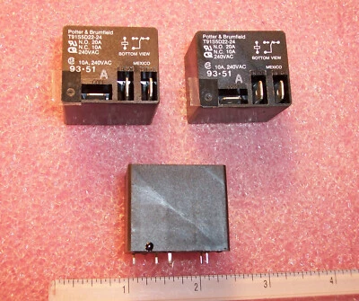 QTY (4) T91S5D22-24 POTTER & BRUMFIELD 240Vac 10A SPDT RELAYS NOS - Image 1 of 4