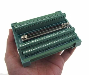 Compact 100-Pin SCSI Female Signals Breakout Board Module DB100 Din Rail Mount - Picture 1 of 1