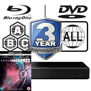 Panasonic Blu-ray Player DP-UB450 All Zone Code Free MultiRegion 4K Interstellar - Picture 1 of 7