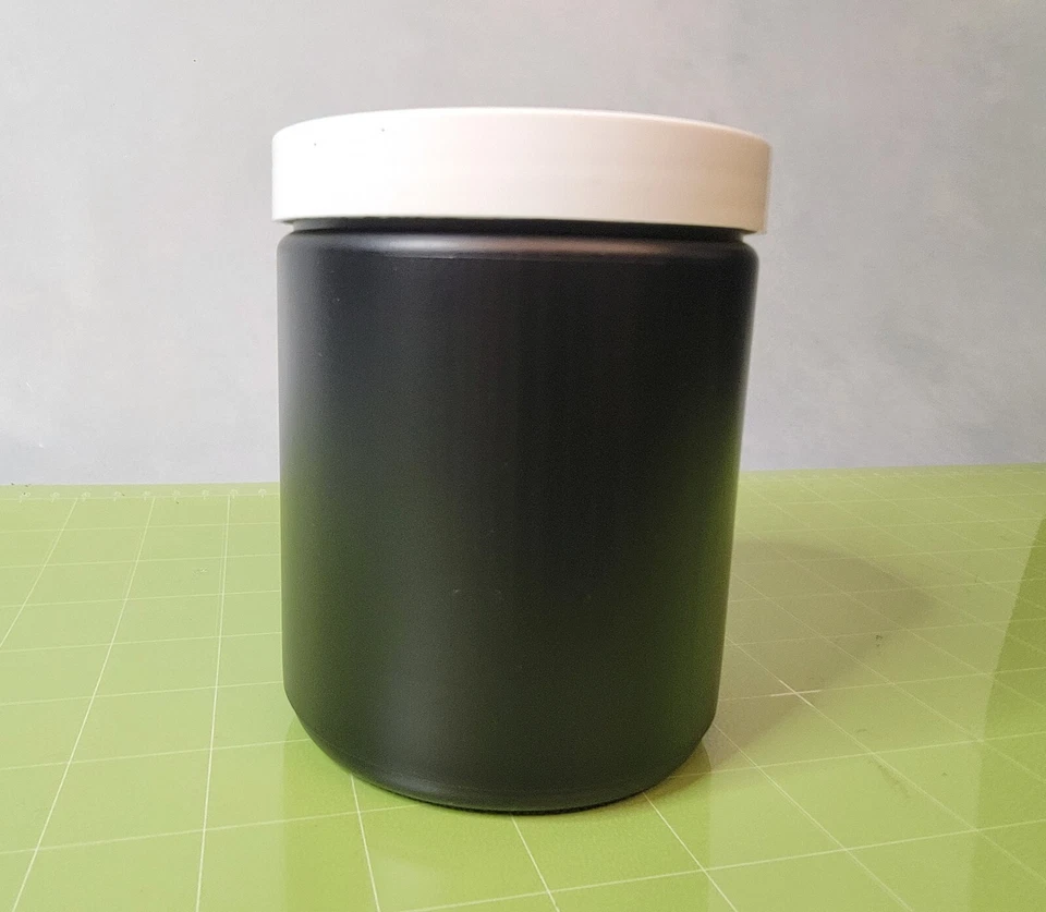 Plastic Jar Containers Black w/ White Screw Cap | QTY 10x | NEW CONTAINER - Image 1 of 4