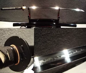 Clay Tempered T10 Folded Steel Japan Samurai Sword Katana Sharp High Quality #78 - Picture 1 of 12