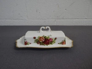 Royal Albert 'Old Country Rose' Butter Dish with Lid, Vintage Crockery, 1st qual - Picture 1 of 6