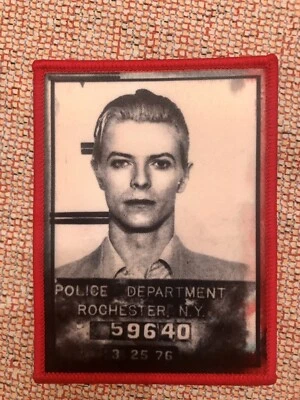 DAVID BOWIE Custom Sew On PATCH 1976 MUGSHOT🔥THIN WHITE DUKE🔥