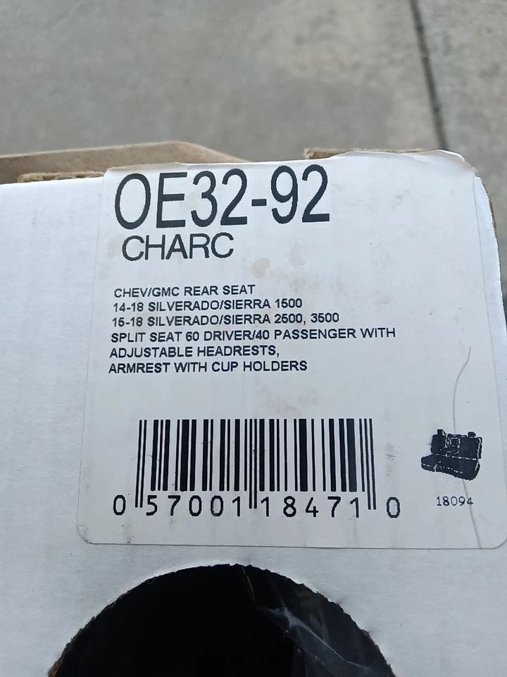 Funda de asiento trasera Fia OE32-92 CHARC carbón 60 40 para Silverado Sierra 1500 3500 Foto 1 de 3