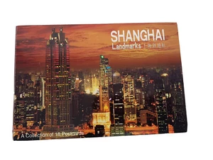 Lote de 16 libros postales vintage monumentos de Shanghai 18 China City Hong Kong - Imagen 1 de 11