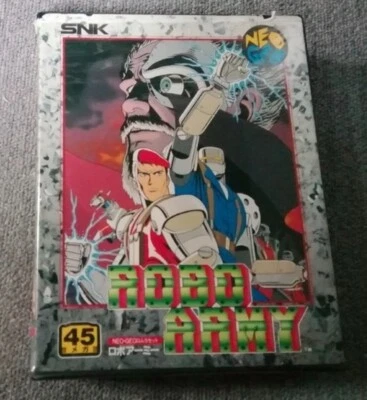 SNK NEO GEO AES ROBO ARMY with Manual Boxed Tested Work Japanese Game Free Ship - Bild 1 von 4