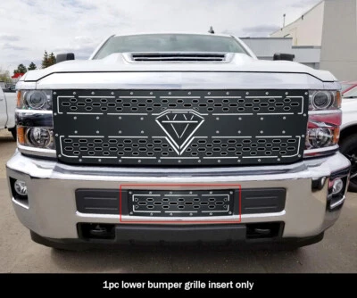 Fits 2015-2019 Chevy Silverado 2500HD/3500HD Lower Stainless Double Layer Grille - Image 1 of 4