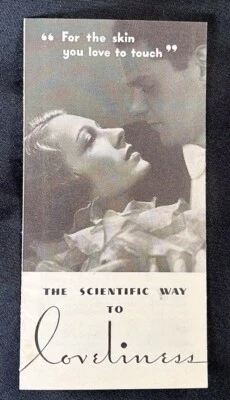 Folleto publicitario plegable de jabón Woodbury 1934 de colección ~ Ad Ephemera ~ Belleza científica Foto 1 de 4