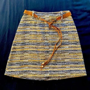 Minigonna vintage anni 60 Union Made in tweed con cintura in camoscio avvolgente! Piccolo. - Foto 1 di 8