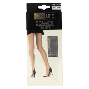 Ladies Leg Life Seamer Tights Black : 47B141 - Picture 1 of 1