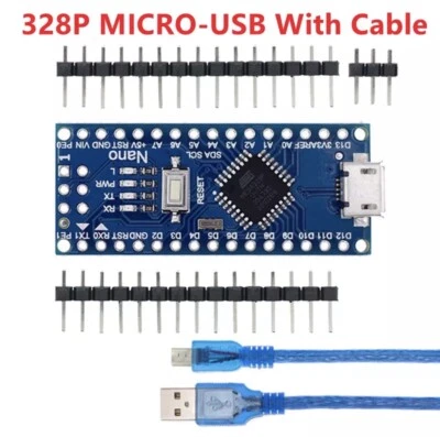 NANO V3.0 ATmega328P CH340G 16Mhz SIN SOLDAR 100% Compatible Arduino MicroUSB - Imagen 1 de 4