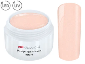 UV LED Effekt Gel Fein Glimmer NATURE Farb Color Feiner Glitzer Glitter Rosa Tip - Bild 1 von 3