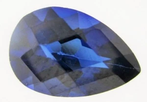 TANZANITA HECHA POR EL HOMBRE 12 x 8 mm corte pera tablero superior hermoso color azul - Imagen 1 de 1