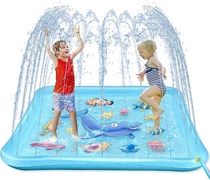 Rociador de almohadilla de salpicaduras gigante piscina para niños al aire libre verano diversión. - Imagen 1 de 5