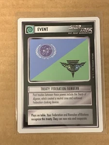 Star Trek CCG Beta WB 1995 Treaty Federation Romulan - Picture 1 of 2