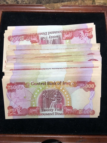 25,000 IRAQ DINAR / Central Bank of Iraq Notes / 25000 Iraqi Dinars Currency Cover