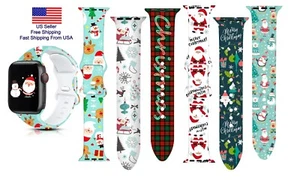Weihnachten Apple Watch Band für iWatch 38/40/41mm 42/44/45/49mm Silikonbänder - Bild 1 von 26
