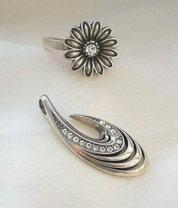 Antikschmuck, 925er Silber Ring und 925er Silber Anhänger mit Bergkristall - Bild 1 von 12