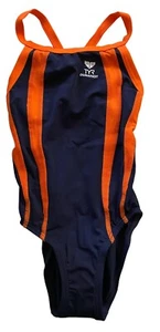 Tyr Alliance Diamondback Splice Swimsuit Blue/Orange Youth Size S (6/6X) 22 NWT - Picture 1 of 7