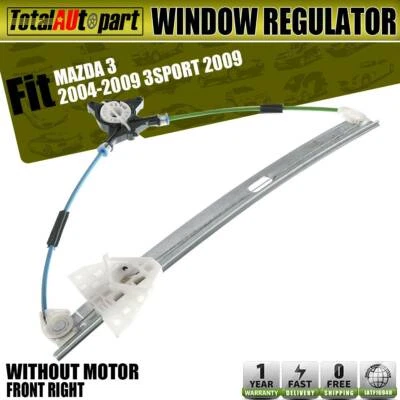 Power Window Regulator w/o Motor for Mazda 3 3 Sport 2004-2009 Front Passenger - Image 1 of 4