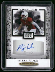 2021 SAGE Premier Draft #A64 Riley Cole Autographs Black - Picture 1 of 2