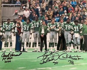 DICK VERMEIL LEMASTER HAIRON 1980-81 PHILADELPHIA EAGLES SIGNIERT 8X10 SB XV - Bild 1 von 1