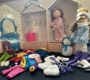 2 Madeline Doll Eden Toys Dollhouse Closet + Carrying Case Doll & Clothing - Picture 1 of 6