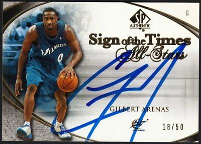 Gilbert Arenas 2005-06 SP Authentic Sign of the Times All-Stars Auto /50 🔥 - Image 1 of 2