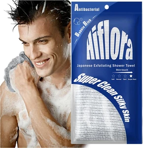 Exfoliating Shower Towel - Japanese Exfoliating Washcloth for Body & Face, Dual- - Picture 1 of 12