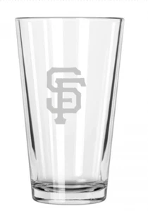 San Francisco Giants Baseball Pint Beer Glass Etched Tumbler Drinkware 16 ounce - Picture 1 of 1
