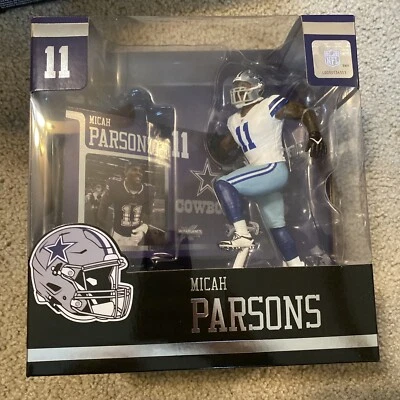 2024 McFarlane Sports Picks Micha Parsons Dallas Cowboys Figure White Jersey - Image 1 of 4