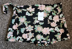 NWT Who What Wear Batik Floral Wide Leg Linen Shorts Skort 2X - Picture 1 of 6
