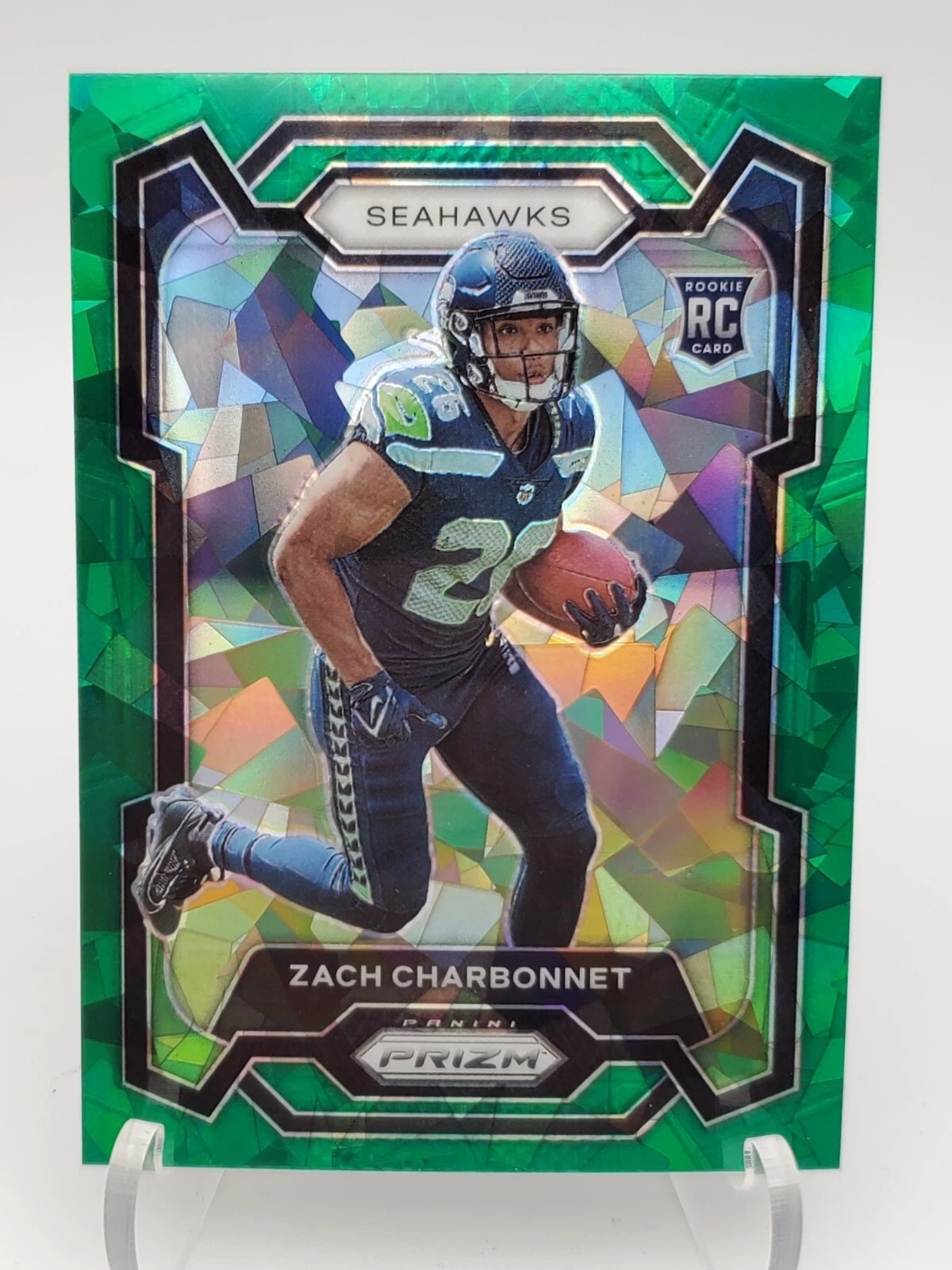2023 Panini Prizm #392 Zach Charbonnet Green ice Rookie
