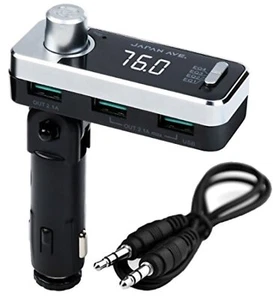 JAPAN AVE. FM transmitter Bluetooth 5.0 high-quality sound New from Japan - Picture 1 of 9