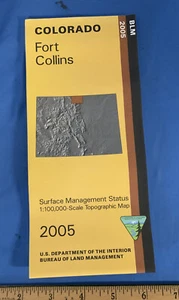 USGS BLM EDITION TOPOGRAPHIC MAP COLORADO - FORT COLLINS - Picture 1 of 4