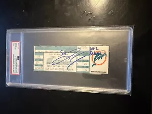 🐬ZACH THOMAS 🏈BIGLIETTO COMPLETO DEBUTTO NFL FIRMATO 1996 PSA AUTO 🔥POP 1 🎥visto in TB - Foto 1 di 8