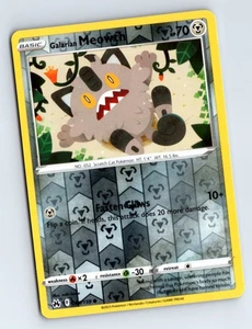 Galarian Meowth -Crown Zenith- Reverse Holo - Picture 1 of 2